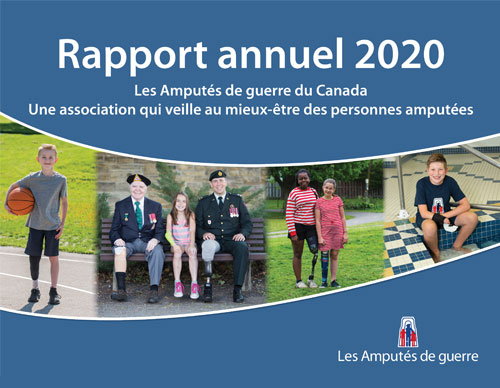 La page couverture du rapport annuel 2020, qui mène à la version en ligne.