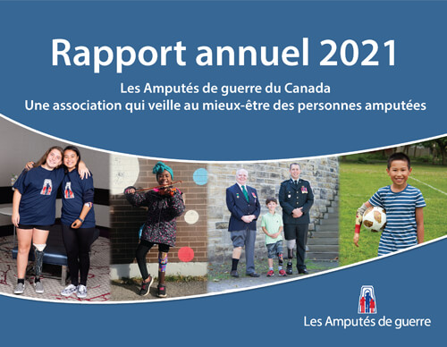 La page couverture du rapport annuel 2021, qui mène à la version en ligne.