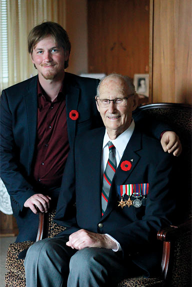 CHAMP Graduate Sean with Second World War amputee veteran Lloyd Brown.