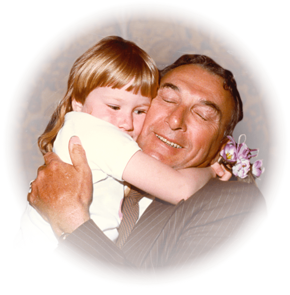 Cliff Chadderton avec un enfant